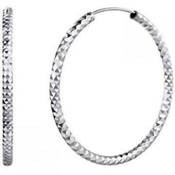 Silvora Plata Aros 50mm Mujer Hombre Pendientes Hoop Cartilago Ligero Aretes Redondos Aros