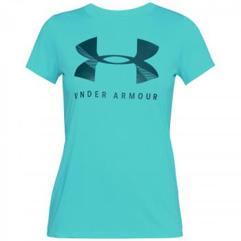 Under Amour Tech Graphic Twist Camiseta de Manga Corta, Mujer, Azul