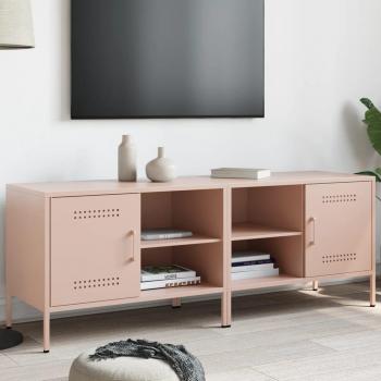 Muebles de TV 2 piezas acero rosa 68x39x50,5 cm Rosa