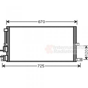 Condensador de aire acondicionado VAN WEZEL 77005043 sin secador para Jaguar C2S45122 C2S31605
