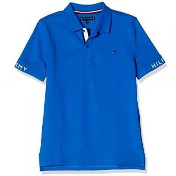 Tommy Hilfiger Sleeve Text Polo S/s, Azul