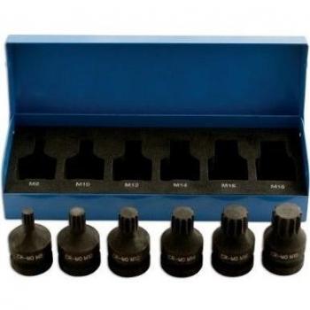 Laser 4939 - Juego de Llaves de Vaso con Punta XZN para Destornilladores de Impacto