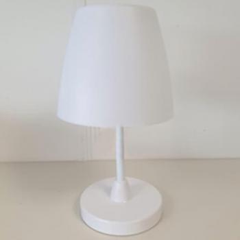 Lámpara de mesa LED recargable blanca 13x30 cm H&S Collection