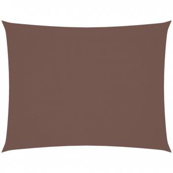 Sombrilla Rectangular de Tela Oxford 2x3 m Marrón