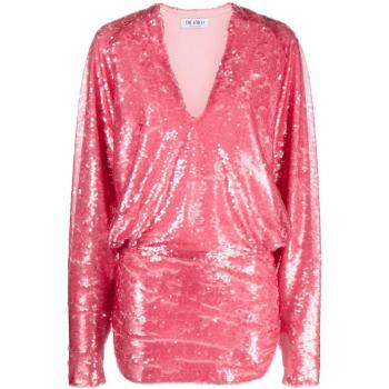 The Attico Women's Gael Sequined Mini Dress in Pink | Size 38 | 237WCA235E081315