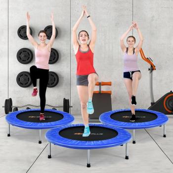 38-Inch Portable Mini Folding Fitness Trampoline - Blue Rebounder