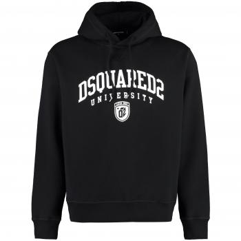 Dsquared2 Men's Black Cotton Hoodie, Size Large, S74GU0744S25516 Color 900
