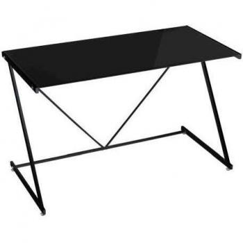 Mesa Escritorio Cristal Templado Negro 120x60x75cm Chloe Sweet Home