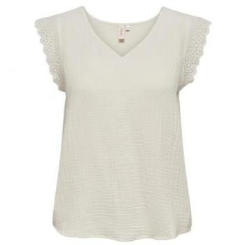 Camiseta fluida escotada Only Onlthyra SL Mix Top para mujer, color Cloud Dancer, talla L