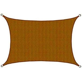 Vela de Sombra Rectangular 6x4m HDPE Transpirable Permeable Crema - Beige