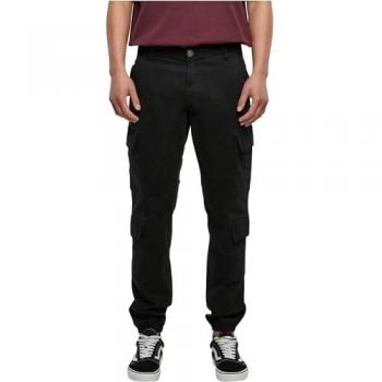 Urban Classics Men's Double Cargo Twill Jogging Pants - Black, W30