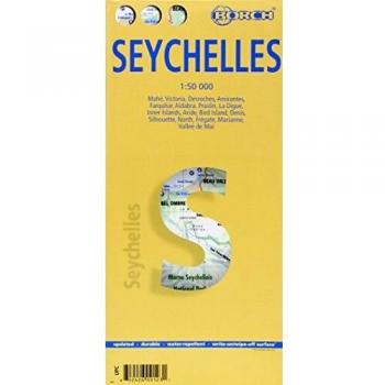 Mapa Laminado de Seychelles 1:50,000 - Incluye Detalles de Mahé, Praslin, La Digue y Otras Islas