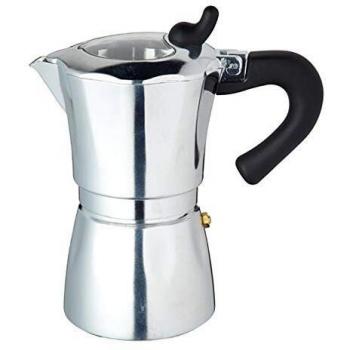 Cafetera Italiana de 6 Tazas (300 ml) con Diseño Elegante y Tapa Transparente