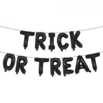 Guirnalda de letras de Globos Foil Trick or Treat