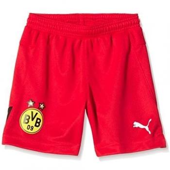 PUMA pantalones para niños del Borussia Dortmund GK pantalones cortos, otoño/invierno, infantil, color Rojo - Puma Red, Black, tamaño 6 años