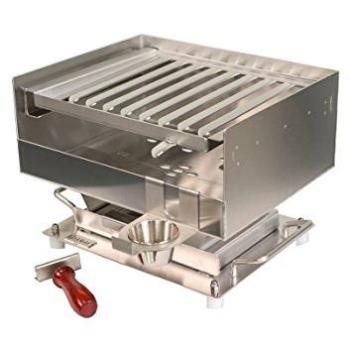 Mini Barbacoa Inoxidable Baluja BMAB para Interior, 1 Parrilla, 29 x 36 x 25 cm