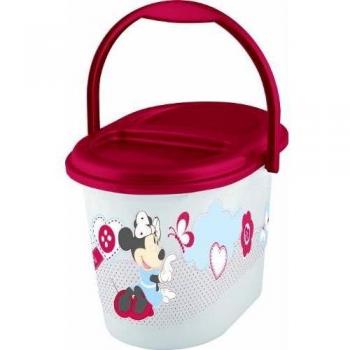 OKT Kids - Contenedor Para Pañales, Diseño De Minnie Mouse, Color Blanco, One size