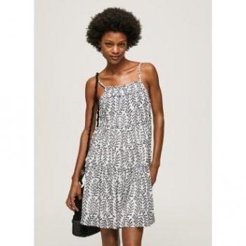 Vestido Pepe Jeans Prixton Ornamental para mujer en color blanco y negro