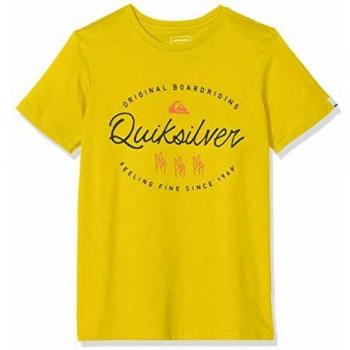 Quiksilver Wave Slaves T-Shirt Boys Camiseta de Manga Corta, Niños, Amarillo