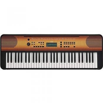 Yamaha PSR-E360 - Teclado digital portátil con 61 teclas sensibles a la pulsación para una mayor expresividad, color arce