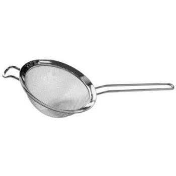 Colador malla basic 20 cm - Colador de acero inoxidable con malla fina, diámetro de 20 cm, mango ergonómico para un fácil agarre, apto para lavavajillas, ideal para escurrir pasta,