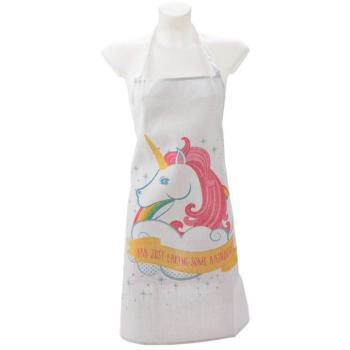 Grembiule da cucina cotone UNICORNO ARCOBALENO