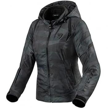 REV'IT! Chaqueta de Moto Flare 2 Mujer Camuflaje-Negro-Gris, textil, multicolor, talla 44