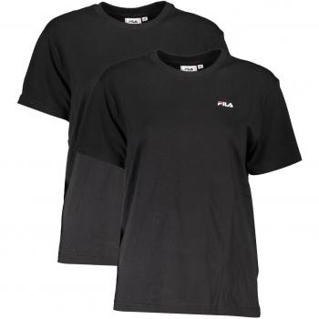 Chic Black Organic Cotton Tee Bundle - XS, Fila T-Shirts for female, Black, Size: XS, Short Sleeve, Cotton, Logo Print Tee