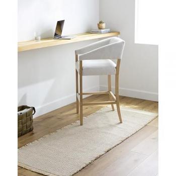 Alfombra de Pasillo Bohemia de Jute Fibras Naturales Marrón Claro Topo 80 x 220 cm