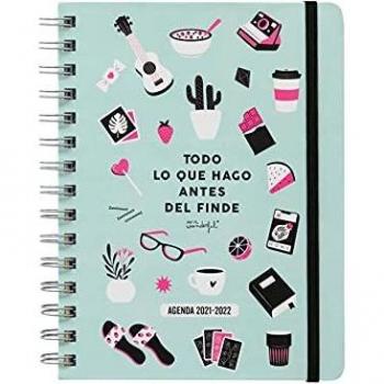 Mr. Wonderful Agenda rotu 2021-2022 Semana vista - Todo lo que hago antes del finde, Multicolor