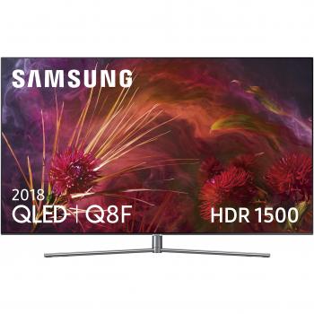 Samsung QLED 2018 65Q8FN - Smart TV Plano de 65, 4K UHD resolución, HDR 1500, Control One Remote Premium, One Connect + Cable Invisible, versión española, Color Plata