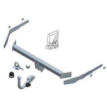 Enganche de remolque desmontable Brink 546200 con sistema de acoplamiento rápido, capacidad de carga de hasta 2,5 toneladas, compatible con vehículos específicos, incluye kit de instalación y certificado de homologación