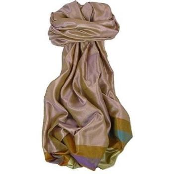 Varanasi Border Bufanda de Seda Rampersan 412 Gama Heritage de Pashmina & Silk