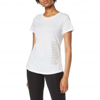Puma Summer Graphic tee Camiseta, Mujer, Blanco White, S