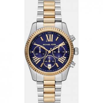 Reloj Cronógrafo para Mujer Michael Kors Lexington MK7218 - Reloj de acero bicolor, diseño elegante, funciones de cronógrafo, resistente al agua, esfera en color dorado y detalles en cristal