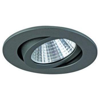 Brumberg 1x7W Non-Replaceable LED Downlight, Round, Matt Titanium Finish (740 lm)