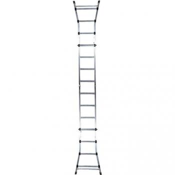 Escalera Telescópica Aluminio 6+6 Peldaños Perfil 67 mm
