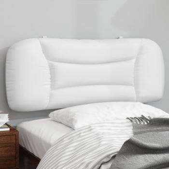 Cabecero de cama acolchado blanco de 100 cm en cuero sintético