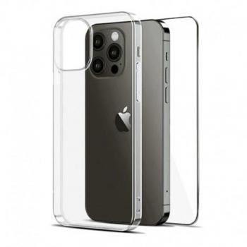 Funda y Protector de Pantalla de Cristal Templado para iPhone 15 Pro - Dúo de Vidrio