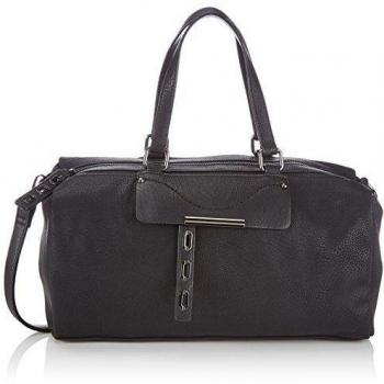 More & More Holly Bowling Bag - Bolso de material sintético mujer, color negro, talla 42x20x18 cm
