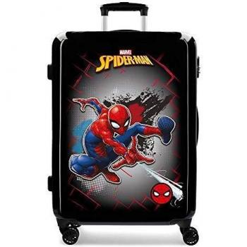 Marvel Spiderman Red Maleta Mediana Negro 48x68x26 cms Rígida ABS Cierre combinación 70L 3,7Kgs 4 Ruedas Dobles