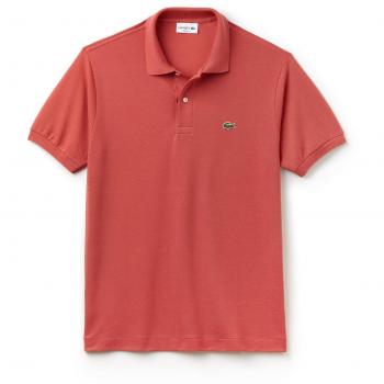 Lacoste Classic Fit Coral Red Polo Shirt for Men - Size XL