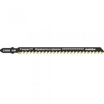 Metabo 623688000 623688000-Blister de 1 Hojas de Sierra de calar para Plástic.reforz con Vidrio, pladur, Otros/Afil. HM 106 mm