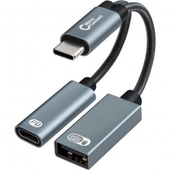 Adaptador de cable de vídeo USB-C a USB-C 0,13 m Plata