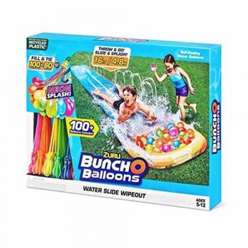 Zuru Pista Deslizante BunchO con 3 Globos de Agua, Juguete Hinchable, Multicolor, 4.8 Metros