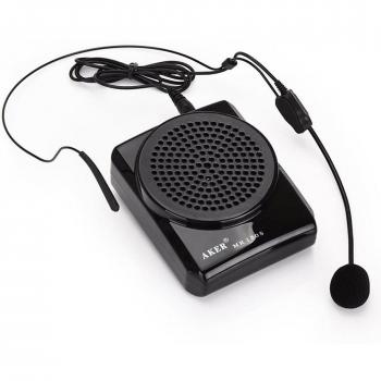 Amplificador portátil Aker MR1505, 12 W para profesores, entrenadores, negro