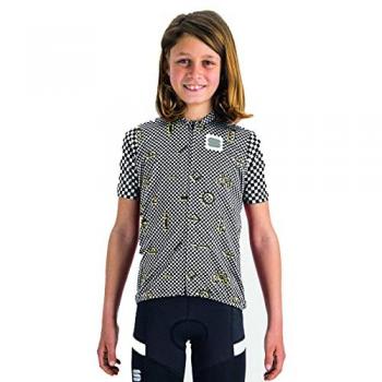 Maillot Sportful Checkmate Manga Corta Azul Morado Niña 14