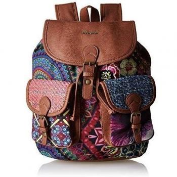 Desigual - DAKAR GARLAND, Mochila Mujer, Rosa