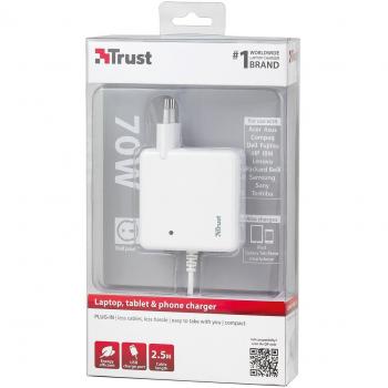 Trust 18821 - Cargador para ordenador portátil de 65 a 70 W