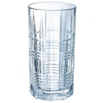 Set de 6 vasos altos Arcoroc Brixton de vidrio transparente 300 ml, aptos para frigorífico y 100% higiénicos
